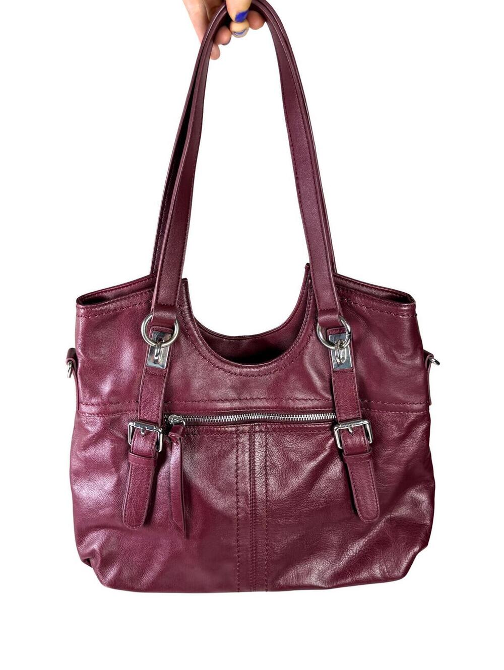 Wilsons Leather Oxblood Burgundy Genuine Leather Shoulder Bag